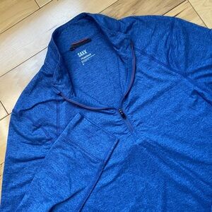 Saxx Peakdaze Performance Half Zip Mens Sz S Blue Long Sleeve